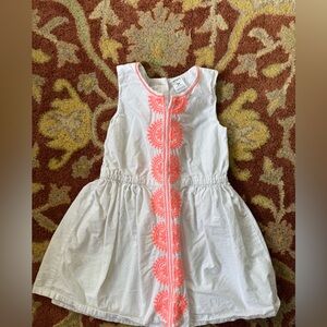 Sleeveless white dress with bright embroidery on front. Size 3t